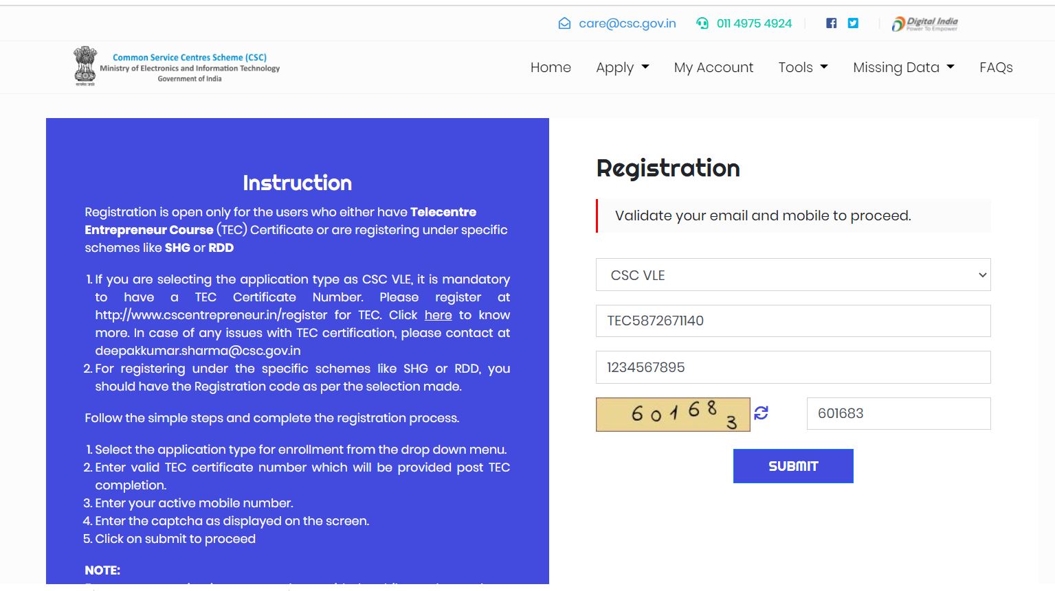 csc registration kaise kare 2020