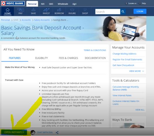 HDFC Instant Account Opening 