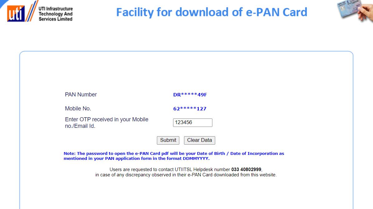 PAN card Reprint 2020