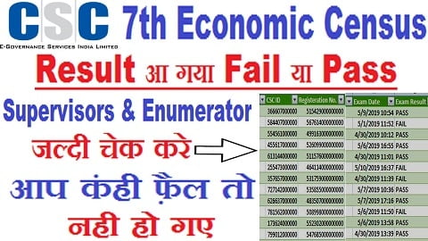 Economic Survey Enumerator Supervisors Exam Result