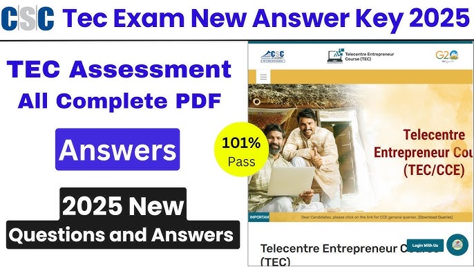 TEC Exam New Answer Key 2025
